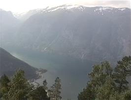 Aurlands fjord from 657m above sea level